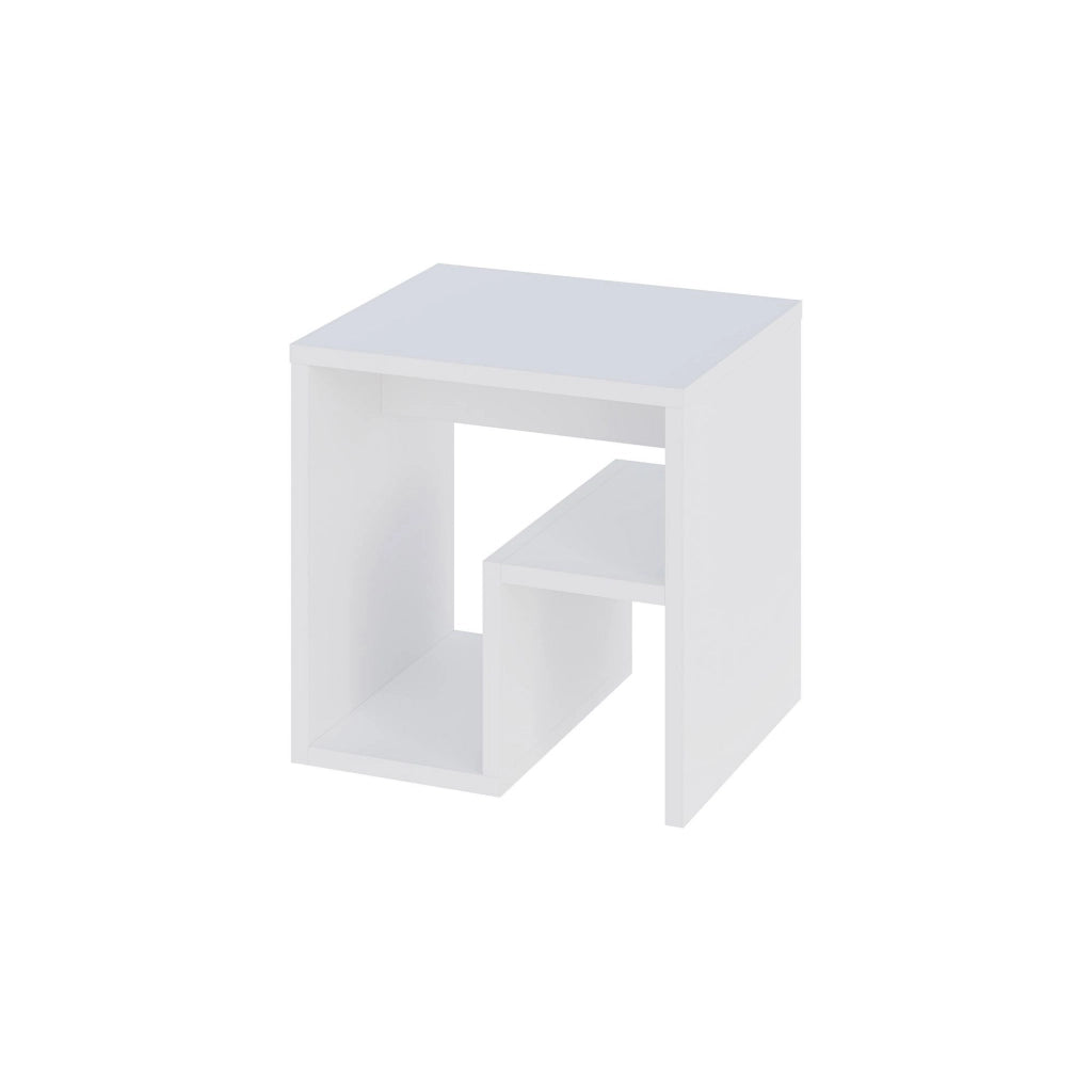 Tavolino in legno "Bon" 40 x 35 x 40 cm - Bianco