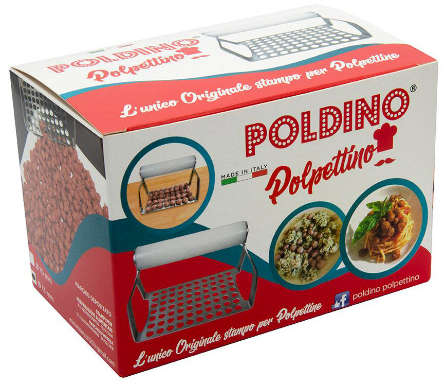 Poldino Polpettino Stampo per Polpettine di Carne 30 Fori Ø1,6 cm in Acciaio Lisa Luxury