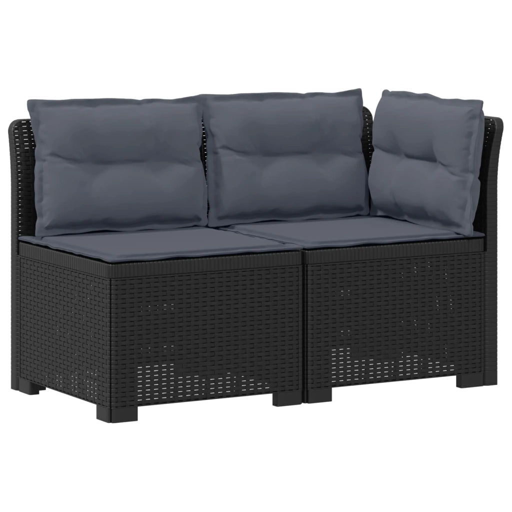 Divano da Giardino a 2 Posti con Cuscini Aspetto Rattan PP 8011943