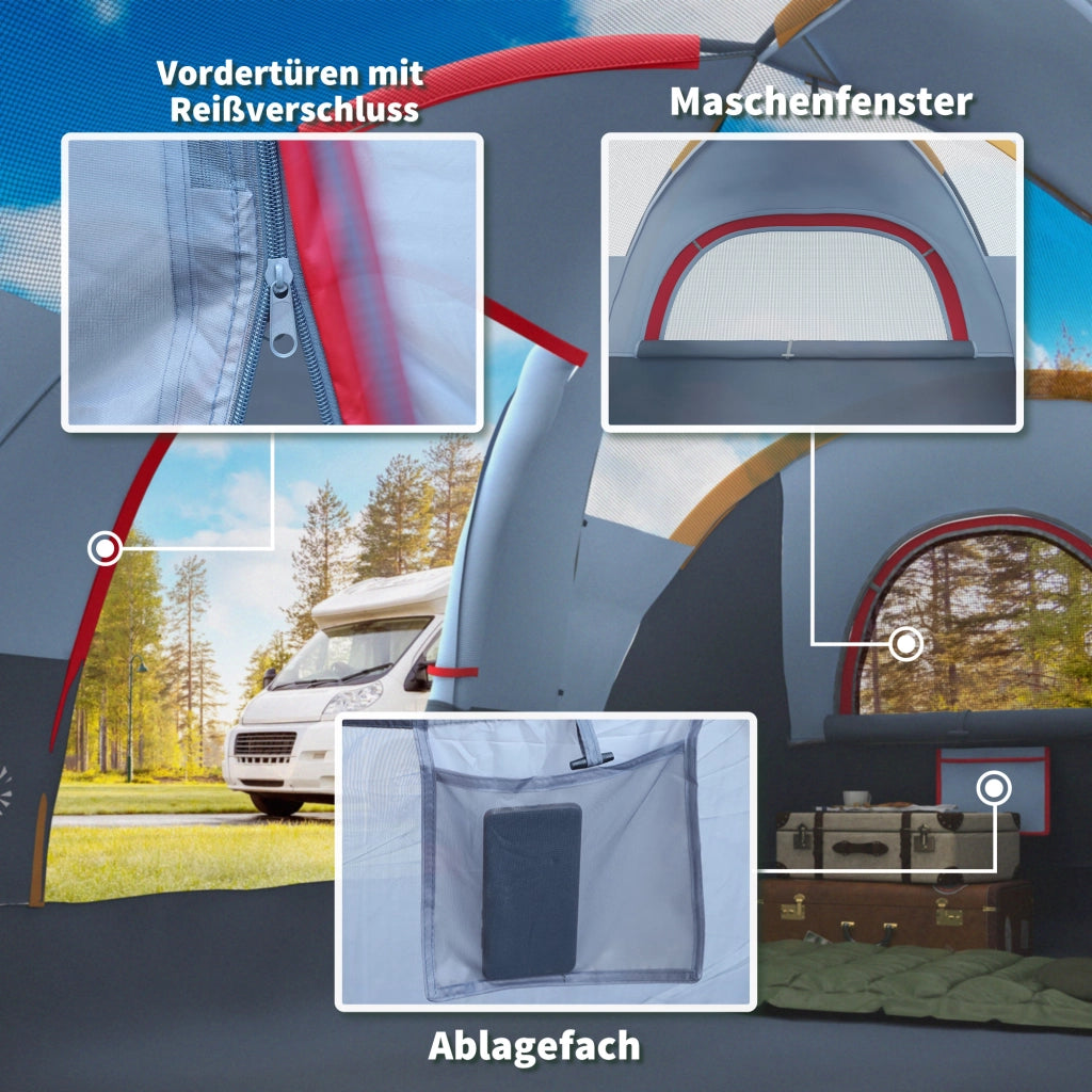Tenda da campeggio 5-6 persone ¨C zephmum ¨C grigio chiaro