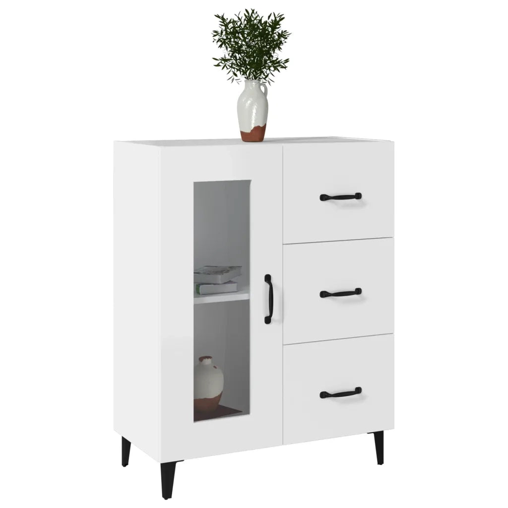 Credenza Bianca 69,5x34x90 cm in Legno Multistrato 812213