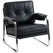 Poltrona relax reclinabile in similpelle ¨C zephmum ¨C nera, metallo, 140x