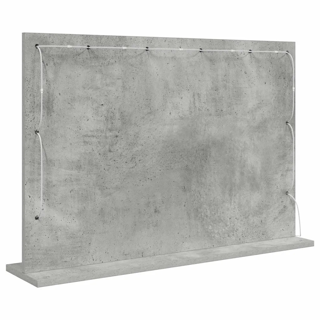 Specchio da Vanit¨¤ Rettangolare Grigio cemento 80 x 55 x 18 cm