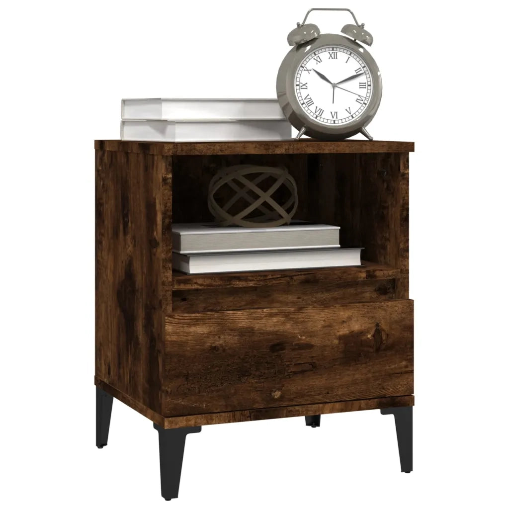 Comodino Rovere Fumo 40x35x50 cm cod mxl 61221