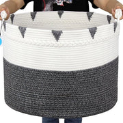 Tessuto in cotone grande XXXX - degenza per bucato 22"x 22" x 16" - asciugamano per bucato - contenitore per bucato - contenitore per asciugamani - asciugamano per bambino - nero - 22in22in16in - MB2021045