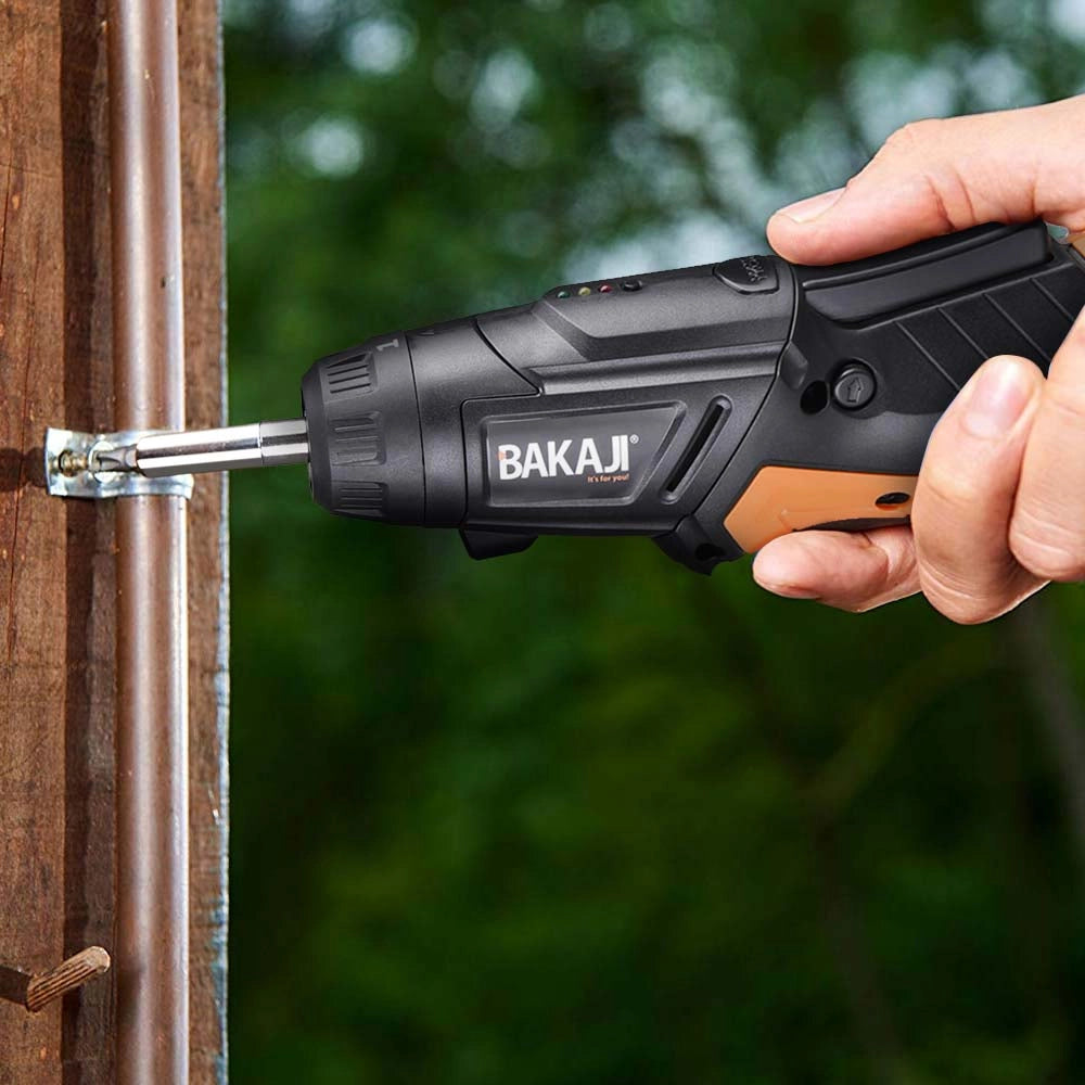 Avvitatore Mini Cacciavite Elettrico Cordless Trapano a Batteria 10 Punte e LED