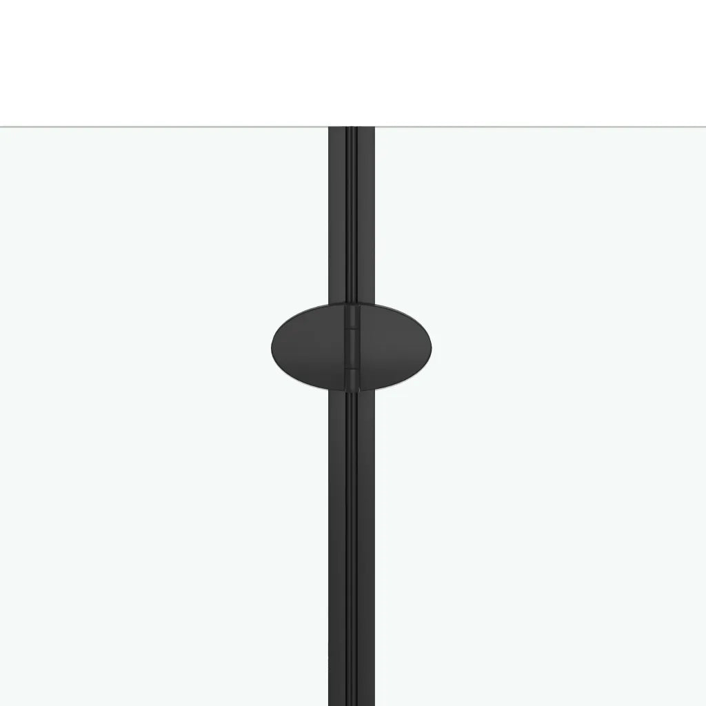 Box Doccia Pieghevole a Libro 3 Pannelli in ESG 130x138 cm Nero CFW5446418
