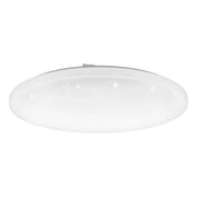 Plafoniera Moderna Frania-Z Acciaio Bianco Plastica Cristallo Led 30W