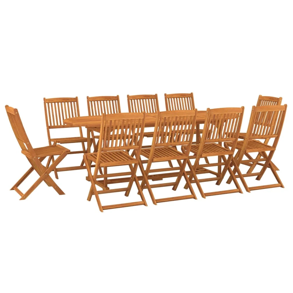 Set da pranzo da giardino da 11 pezzi in legno massello di acacia 02_0014736