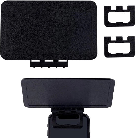 Zonnescherm per Telefono 2 Pezzi - Anti Riflessiva - Regolabile - Nero - Plastica - Adatto per iPhone/Smartphone - Cappuccio Solare