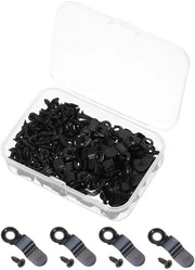 Fotolijstclips in acciaio inossidabile da 100 pezzi - 23 mm x 7 mm - con viti - supporto per fotolijst - con maniglione a giro - nero