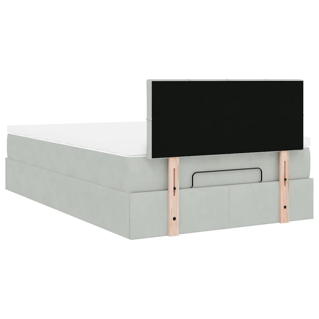 Struttura Letto Pouf con Materasso 120x200 cm Velluto 3311765