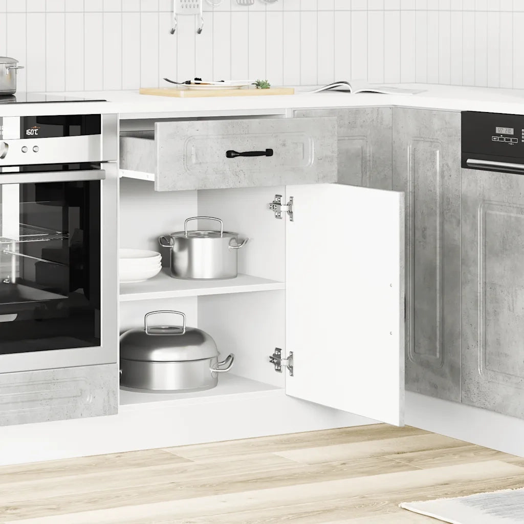 Base da Cucina Kalmar Grigio Cemento in Legno Multistrato 853481