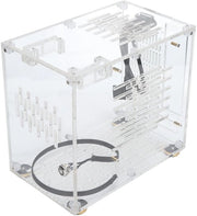 Basi - Mini ITX-behuizing Helder Acryl - Computerbehuizing Portatile - Raffreddamento a Vento Aperto - Translucido - Desktop Computerbehuizing da Montaggio DIY -...