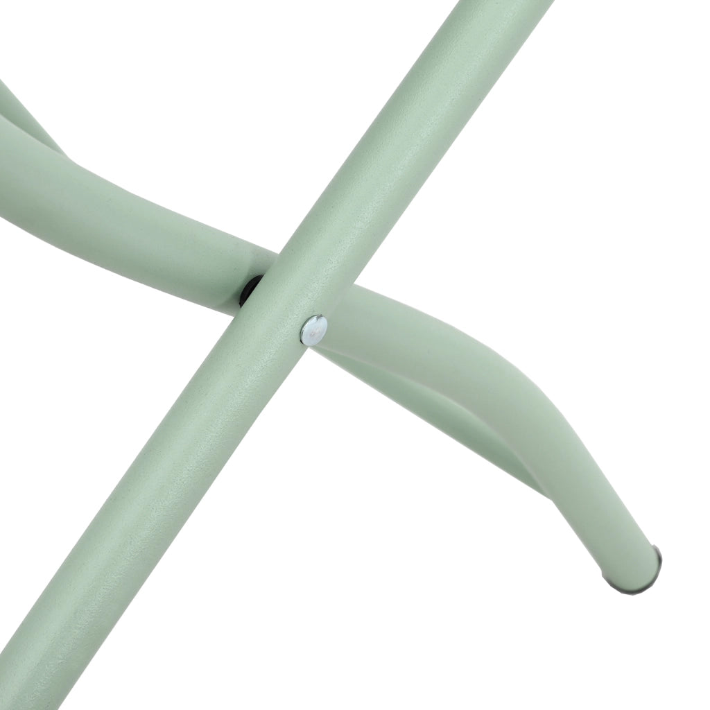 Sedia da Giardino Pieghevole 2 pcs Verde Chiaro 42x52x82 cm Acciaio verniciato a polvere