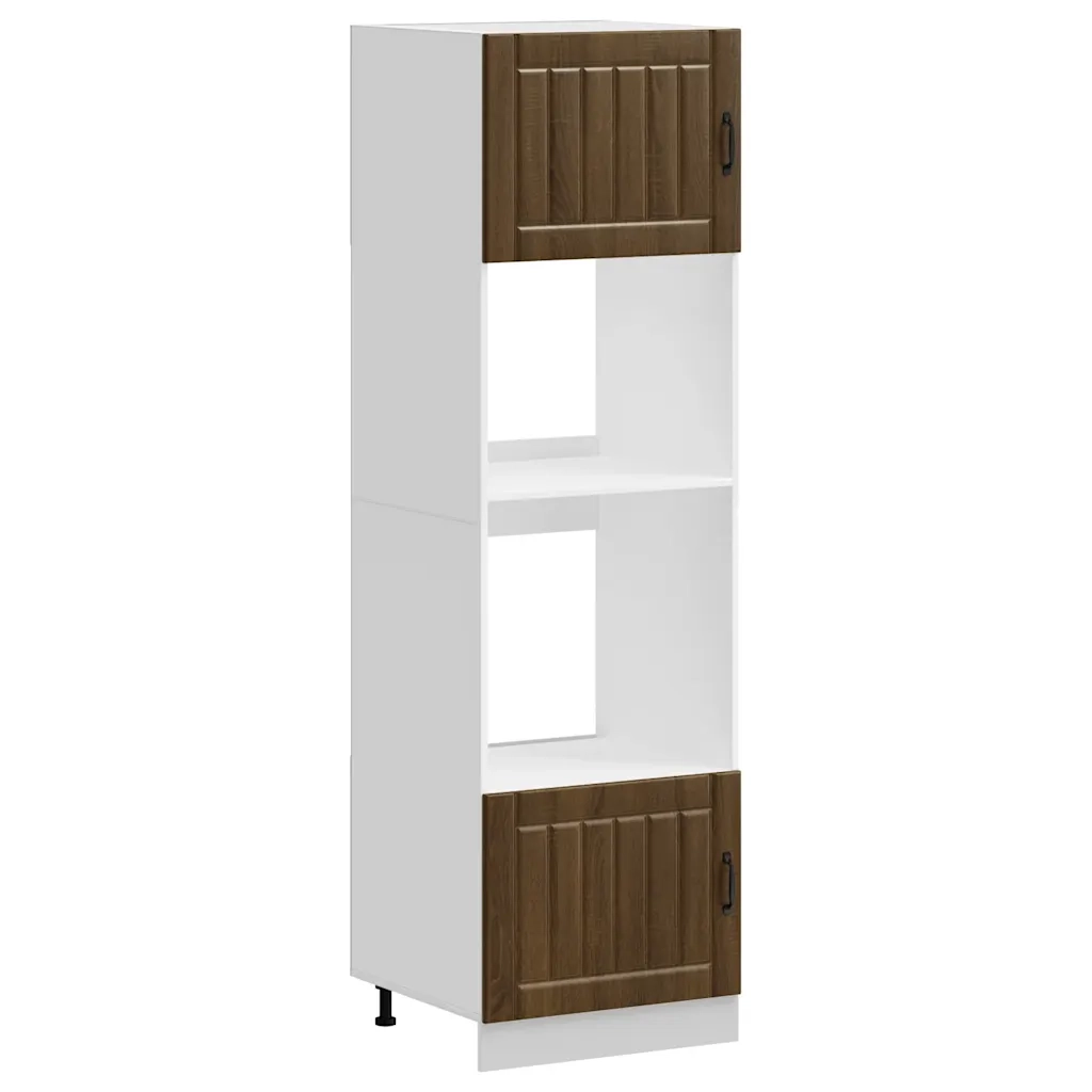 Armadi Forno 2 pz Lucca Rovere Marrone in Legno Multistrato 3315048