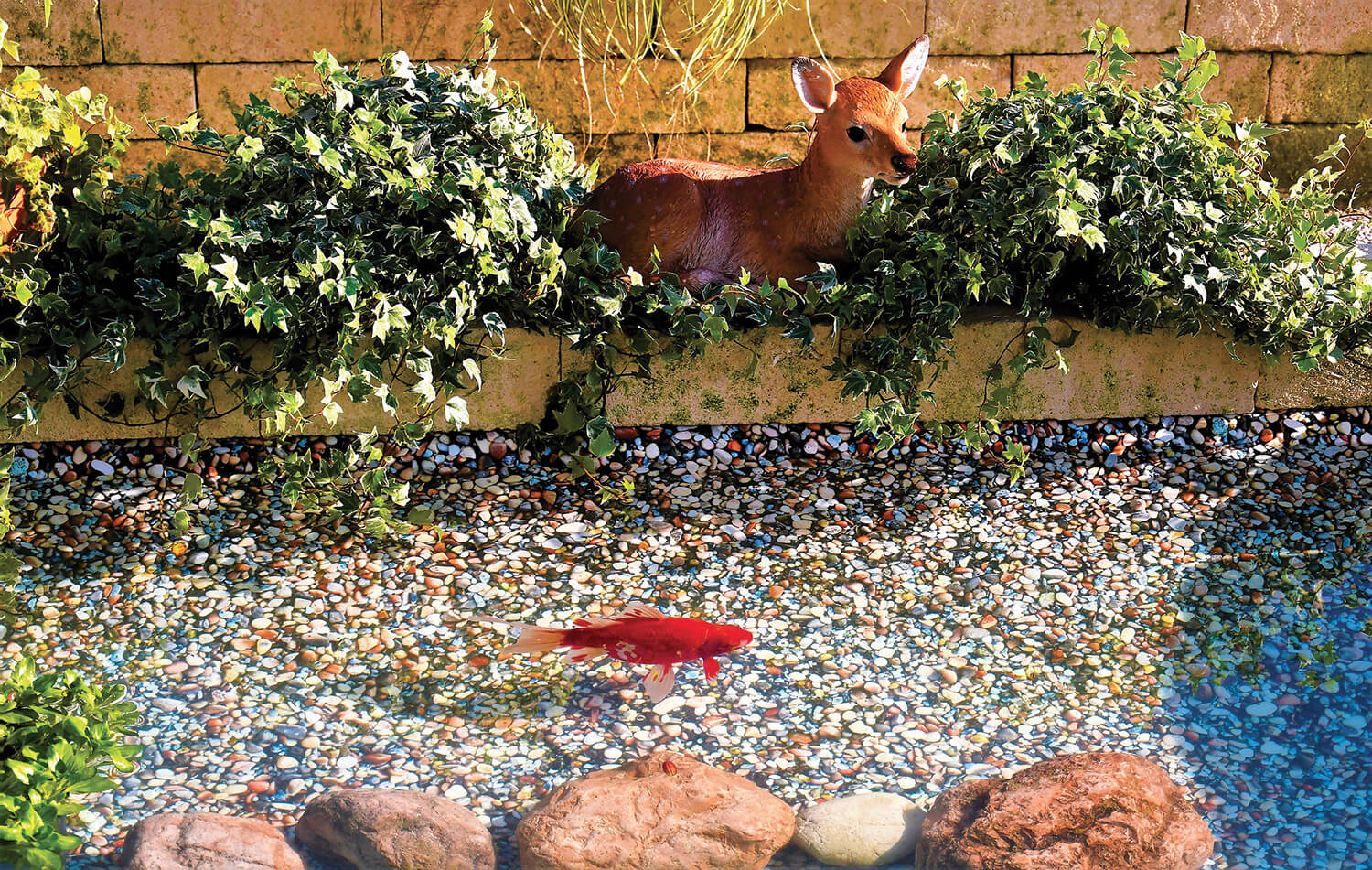 Telo in PVC Rinforzato Effetto Ghiaino 3x4m per Laghetti Naturale