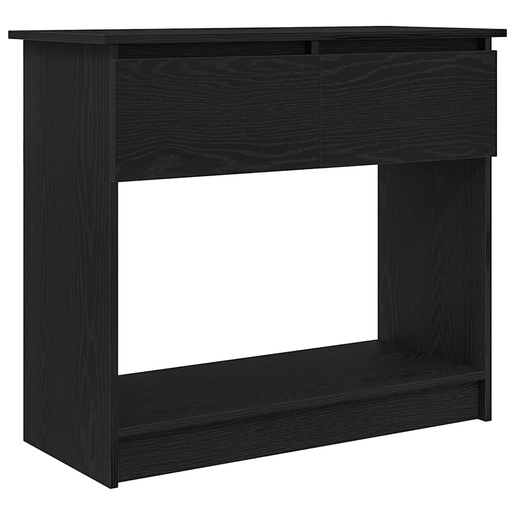 Tavolo Consolle | Tavolo d'Ingresso con Cassetti Nero 85,5x38,5x74,5 cm