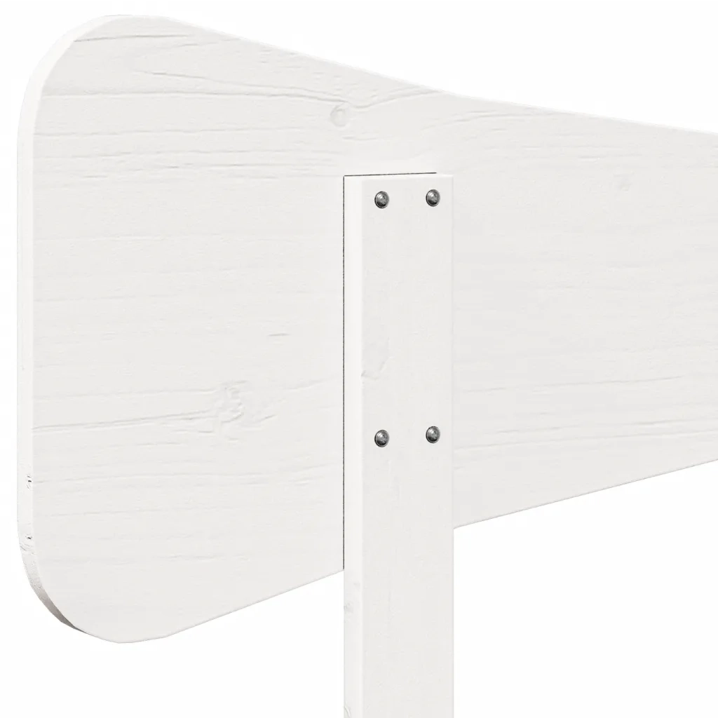 Testiera Bianca 90 cm in Legno Massello di Pino 844794