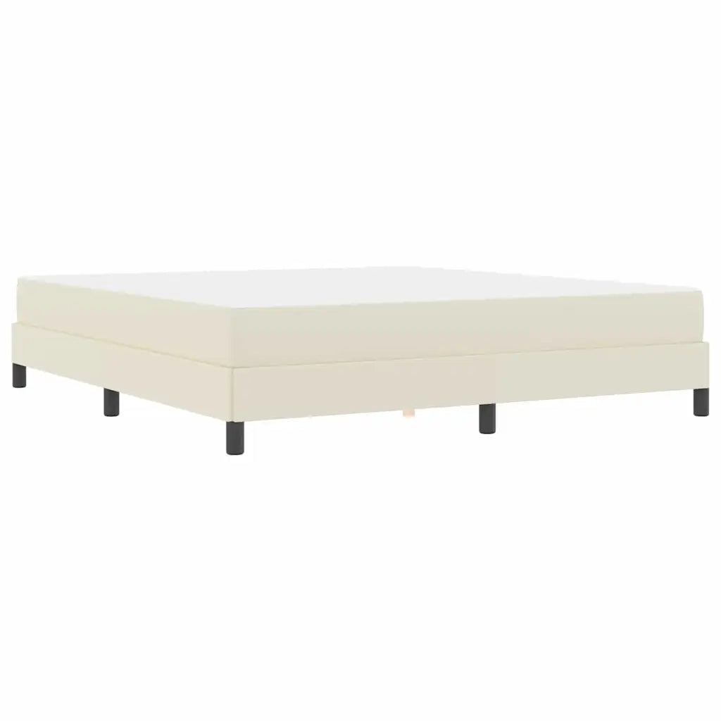 Struttura del letto con materasso Crema 180 x 200 cm Tessuto 3398645