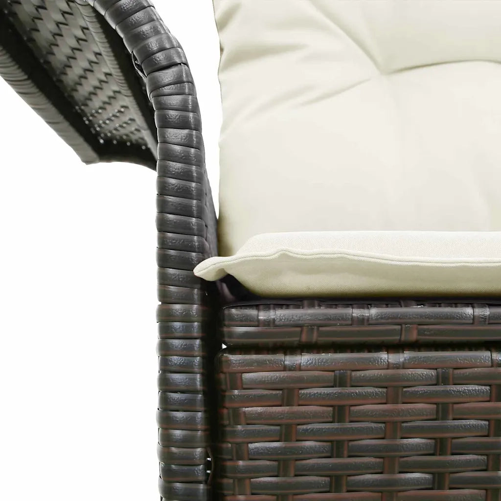 Divano da giardino-Sofa da Giardino-Divano da esterno Marrone 141 x 62 x 69cm polyrattan 672684
