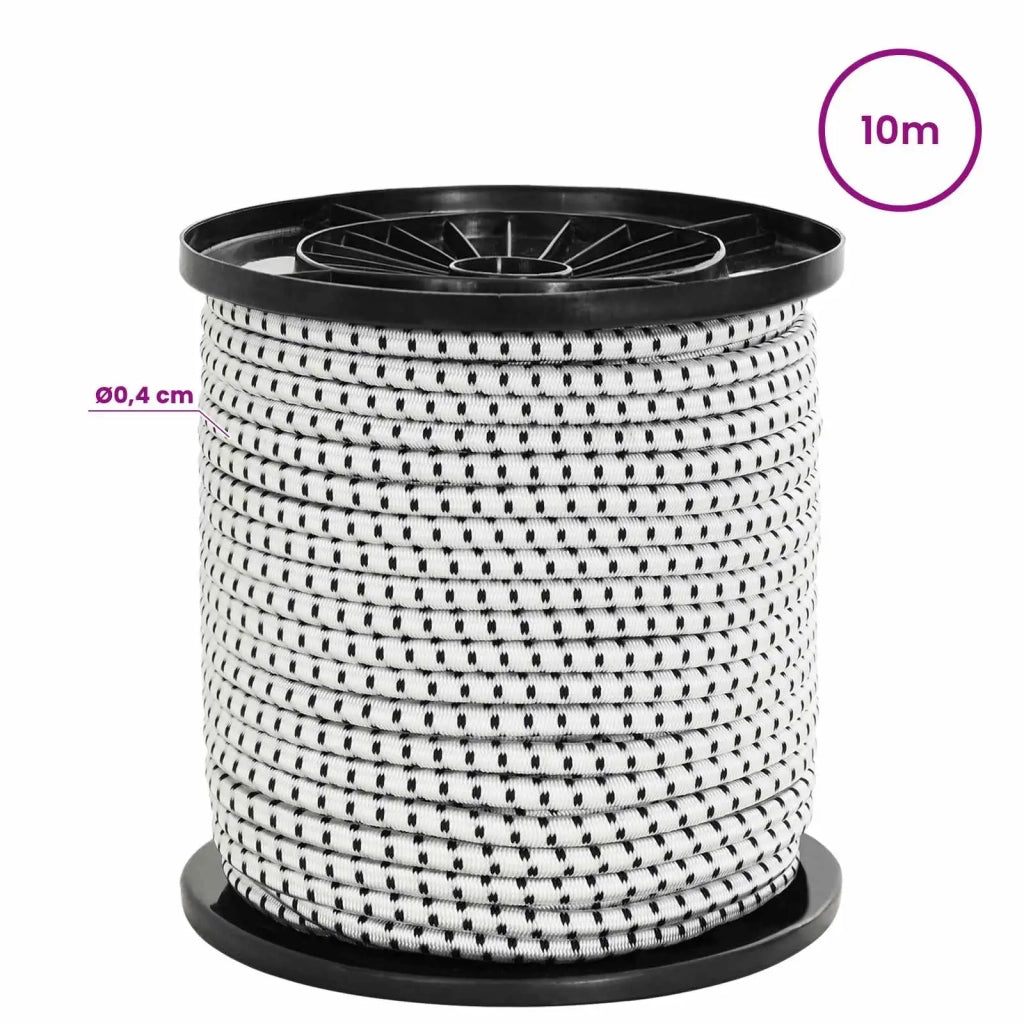 Corde Bungee con Ganci 4 mm Nero e Bianco PP e gomma 42047666