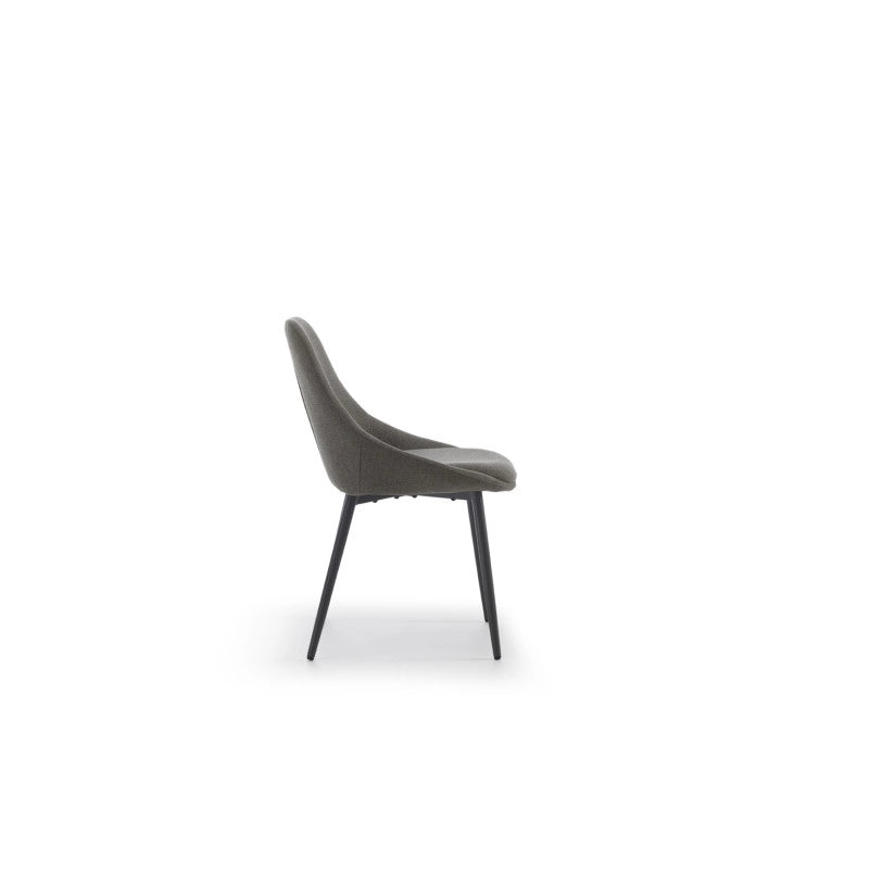 Sedia in tessuto easy-clean Gambe in metallo verniciato Kira 51cm X 59cm H 85cm Stones