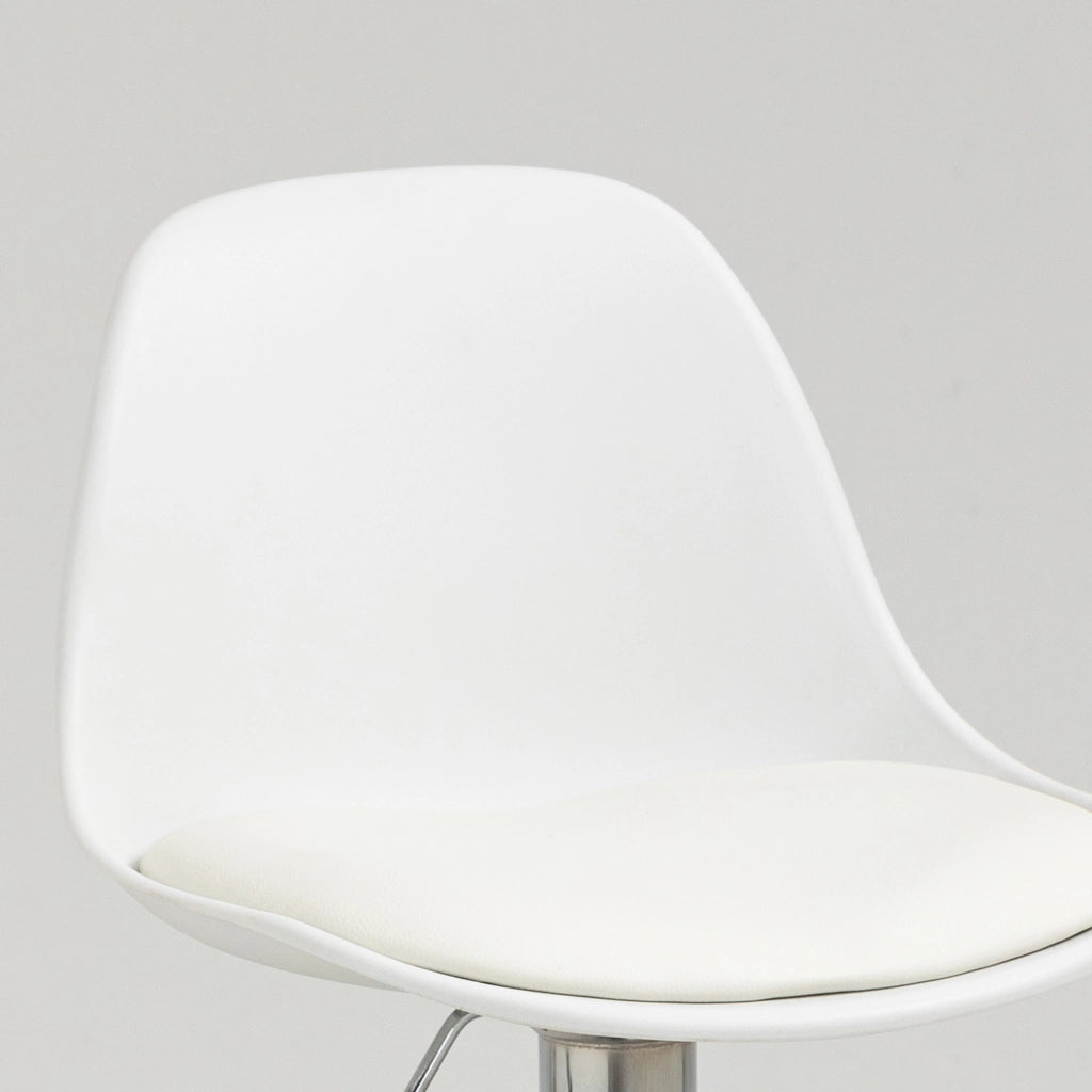 SGABELLI ALTI Set da 2 pezzi girevoli regolabili 42x38x82-104 cm Bianco Similpelle