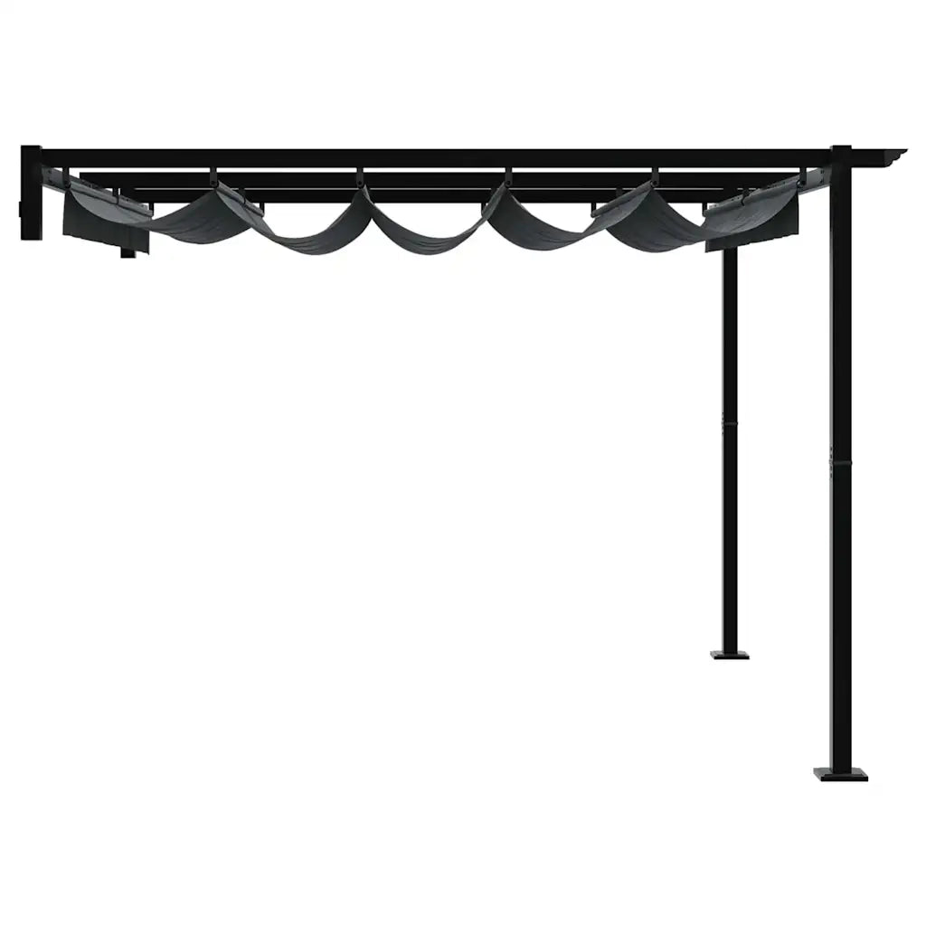 vidaXL Gazebo a Muro Antracite Acciaio