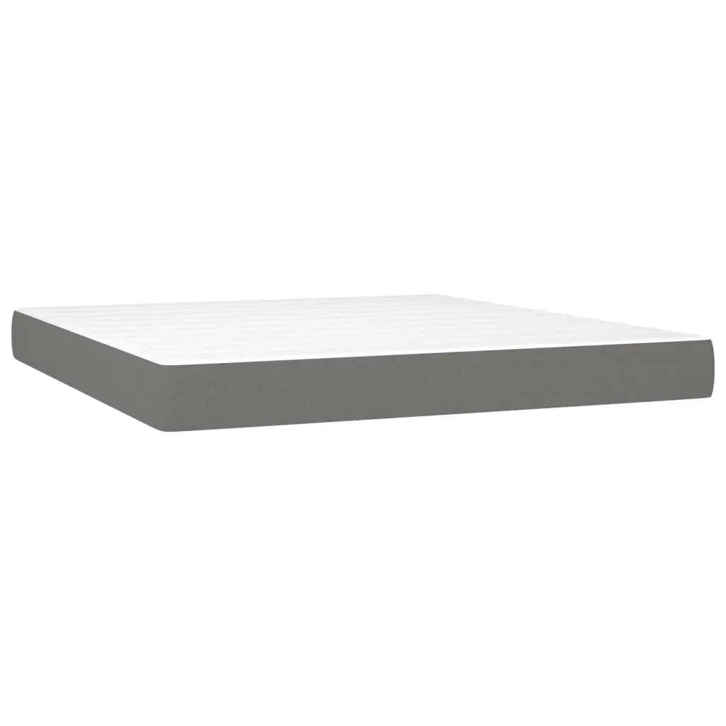 Giroletto a Molle con Materasso Grigio Scuro 180x200 cm Tessuto 3126342