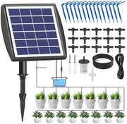 Impianto di Irrigazione Automatico a Energia Solare per Giardino e Balcone – 15m Tubo per Piante in Vaso e Verdure