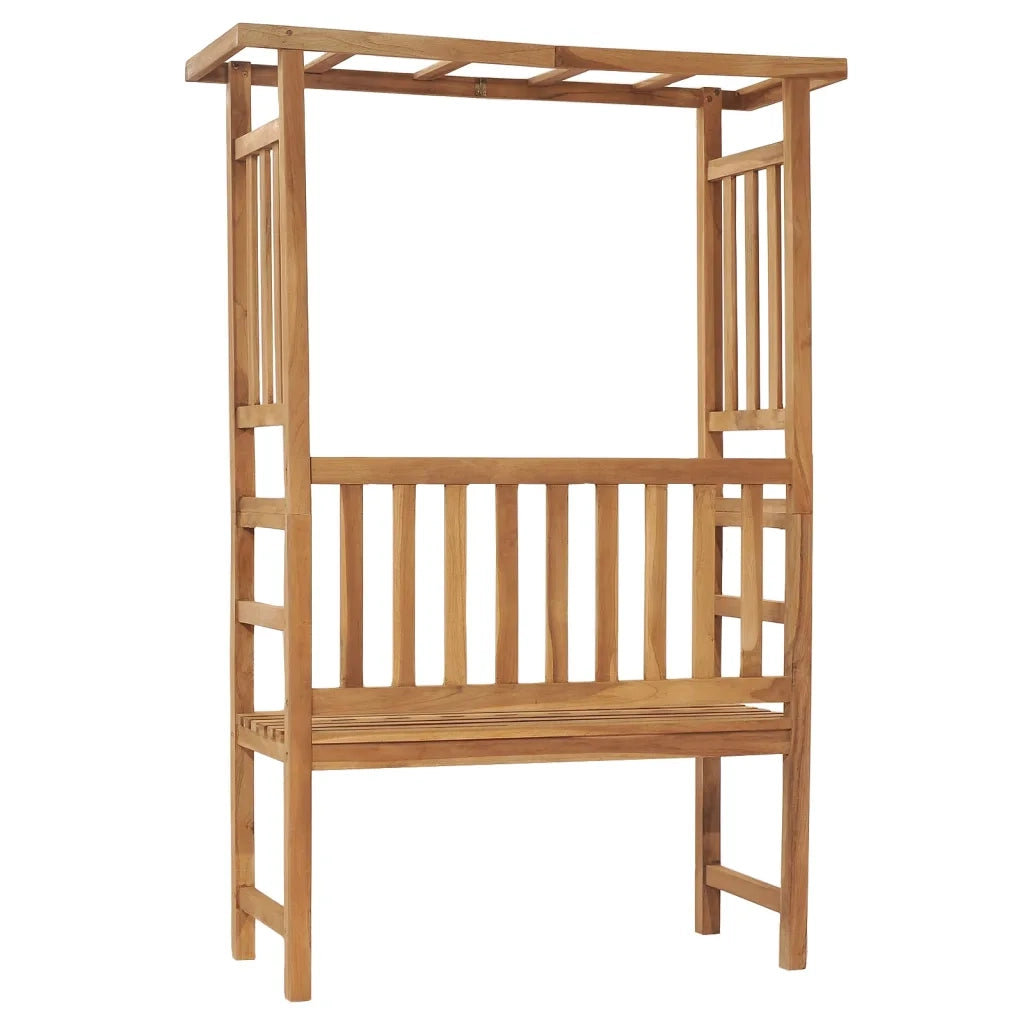 Panca da Giardino con Pergolato 115 cm Legno Massello di Teak 316170