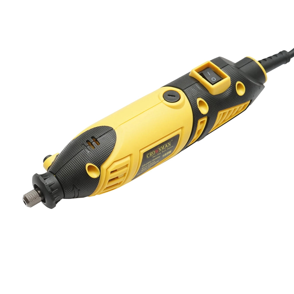 Kit mini fresa 185W, 220V tipo biax, 9 velocità 8000-35000rpm 211 pezzi Crownman