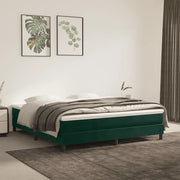 Struttura Letto a Rete a Molle Verde Scuro 180x200 cm in Velluto 3120787
