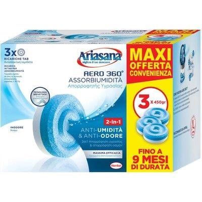 ARIASANA TAB RICARICA AERO 360 - INODORE 3XGR 450- 8 pezzi