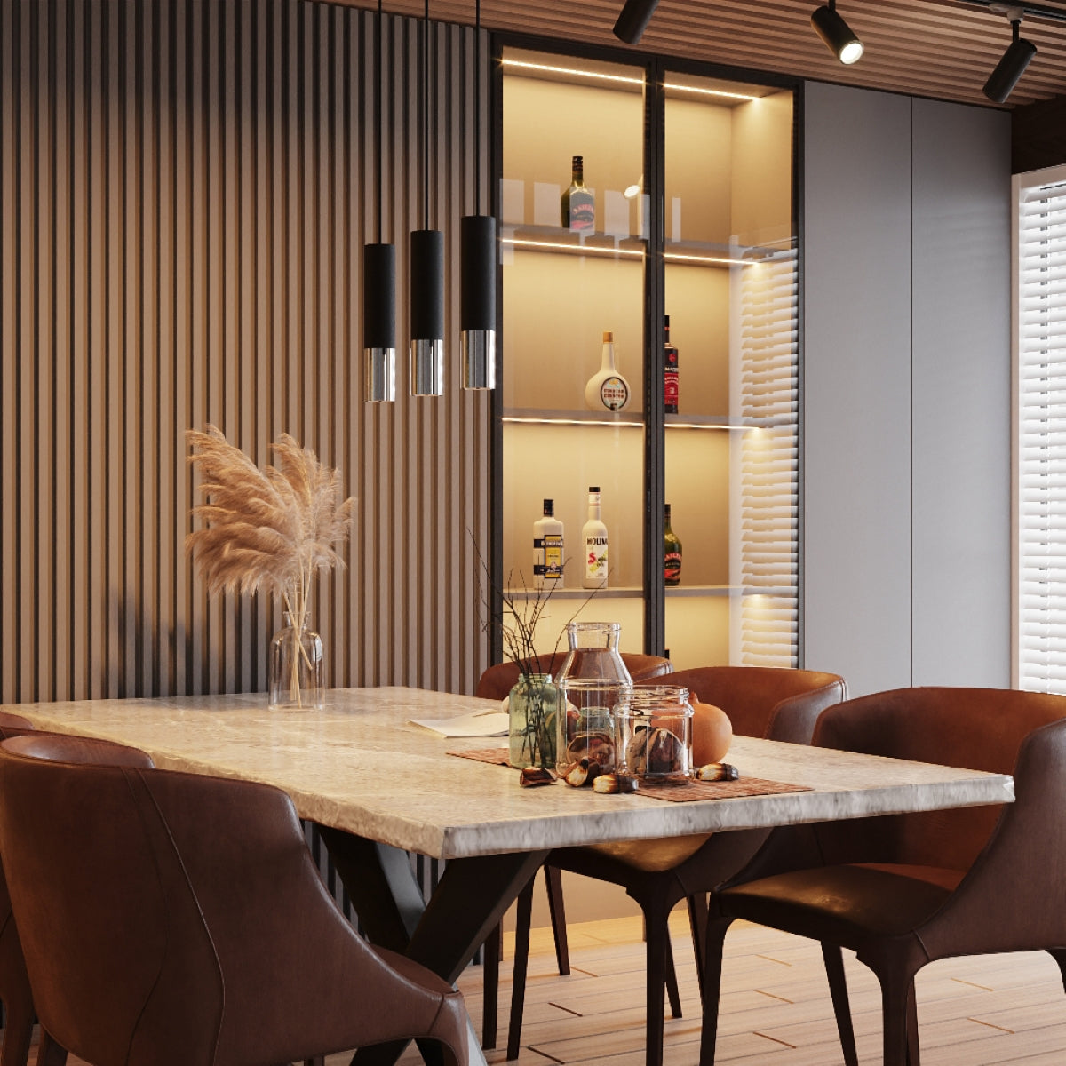 Lampada da soffitto moderna LOOPEZ 3x GU10 LED Max 10W Nero opaco cromato