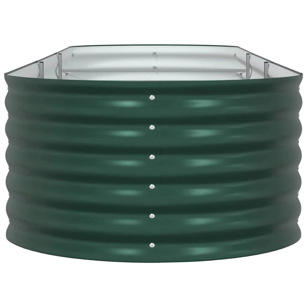 Fioriera rialzata moderna per esterni facile da montare 320 x 80 x 44 cm acciaio verde 02_0058908