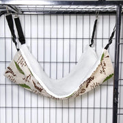 Hangmat per gatti con cerniera regolabile e ganci metallici per gabbie animali adattabile per gatti, piccoli cani e conigli (Dimensioni M: 38cm*48cm) - beige