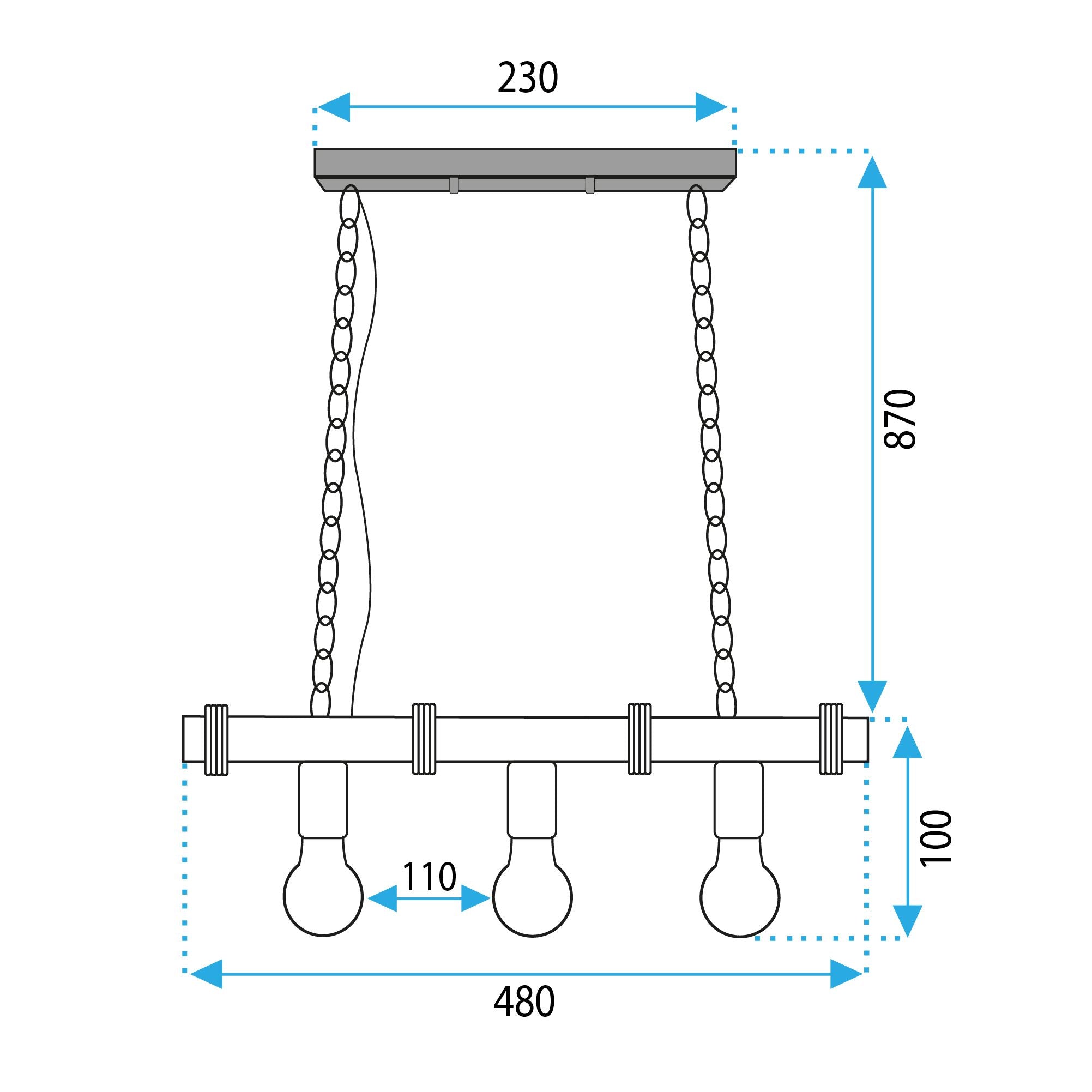 Lampada APP1319-3CP Line