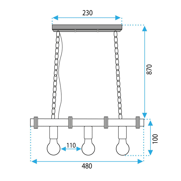 Lampada APP1319-3CP Line