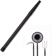 Attrezato da giardinaggio portatile - Fibra di carbonio telescopico - Lungo manico - Progettazione ergonomico - Ripiegabile - Leggero 46T Alto Carbonio - Rastrello