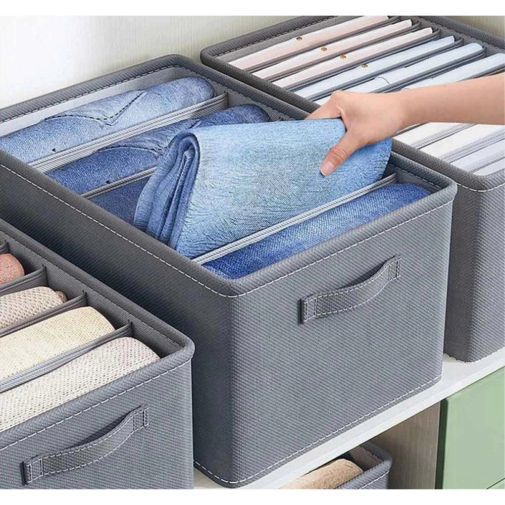 Trade Shop - Organizer Salvaspazio Armadi Pieghevole 9 Scomparti Contenitore 44x20x30cm 87404 -