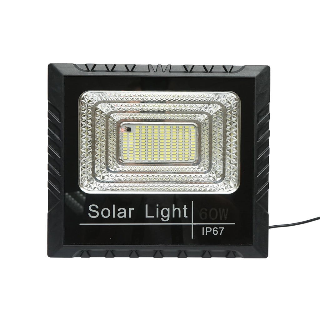 Proiettore led 60W con pannello solare 10W, batteria 1200mAh e telecomando IP67