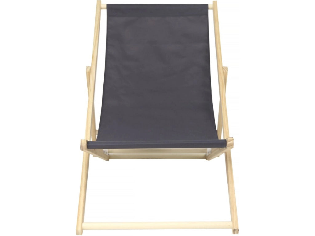 Set di 2 sedie a sdraio in legno "Chilean" - 107 x 56.5 x 81 cm - Grigio