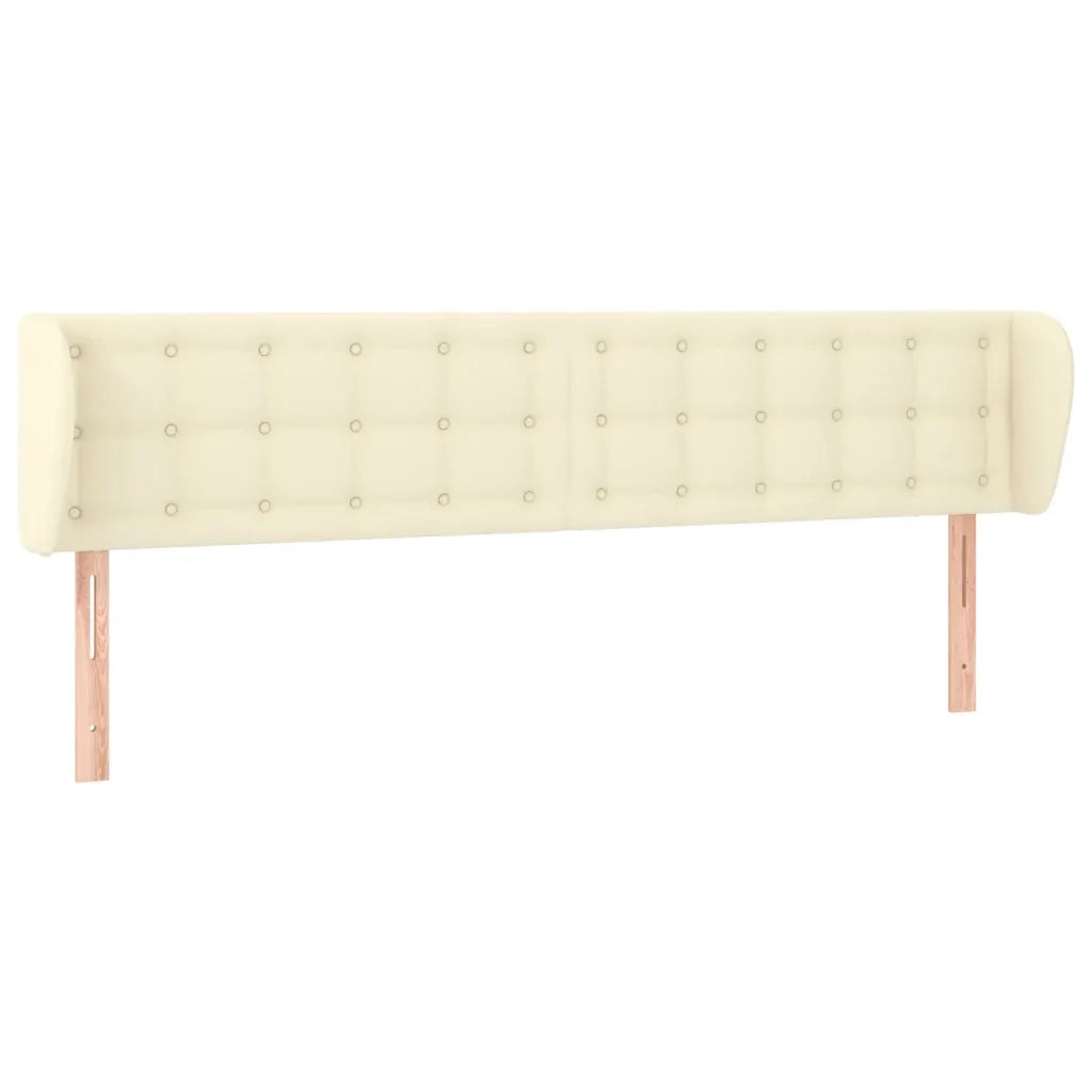 Testiera ad Orecchio Crema 203x23x78/88 cm in Similpelle cod mxl 47985