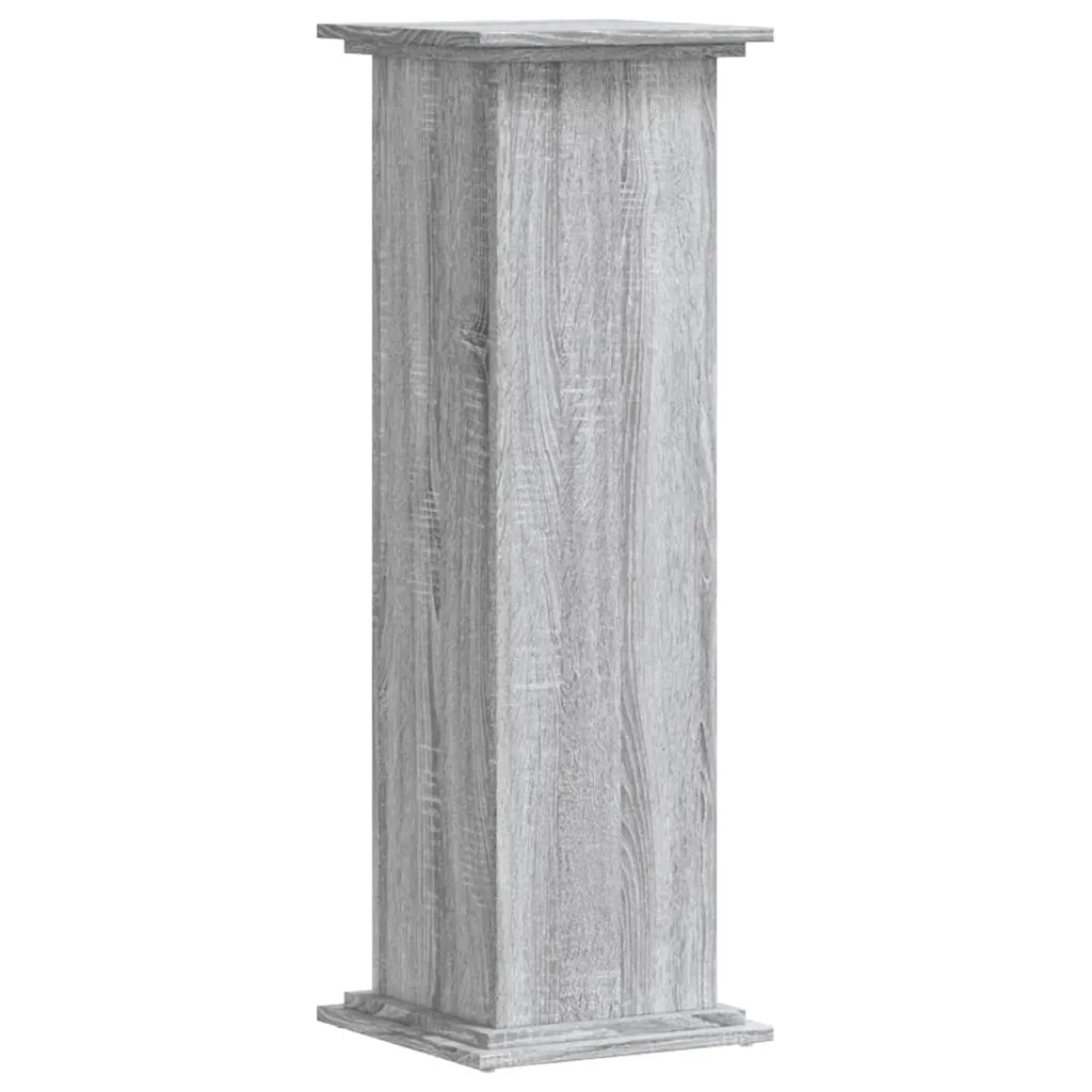 Supporto per Piante Grigio Sonoma 33x33x100 cm in Truciolato 852983