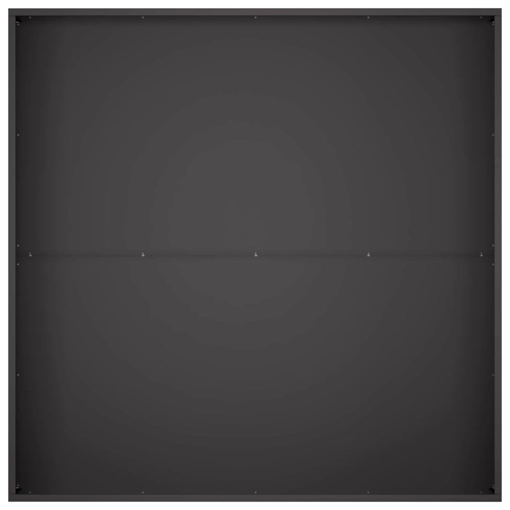 Vaso da giardino 2 pz Nero 100 x 100 x 20 cm 8005023