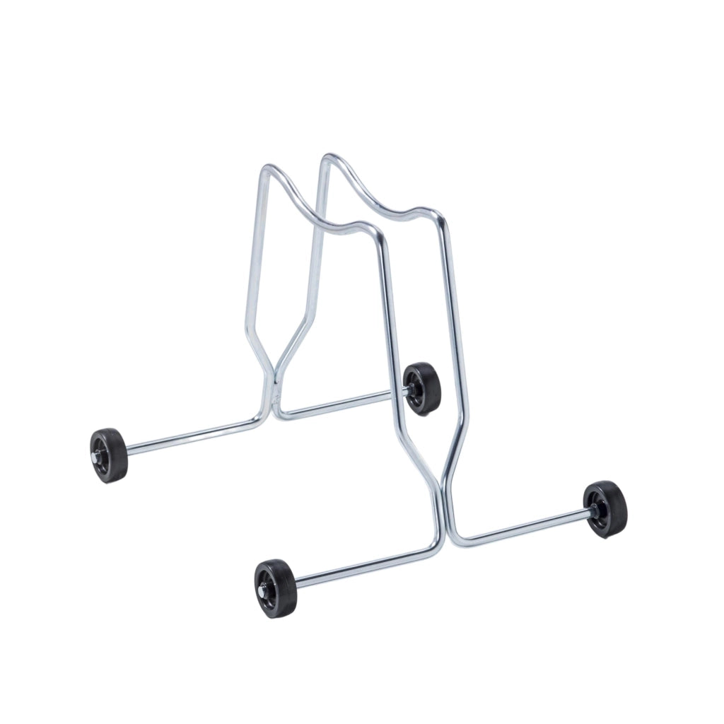 Andrys Rastrelliera Bici con Ruote Fisse 1 Posto- Ruote fino a 6cm - Argento