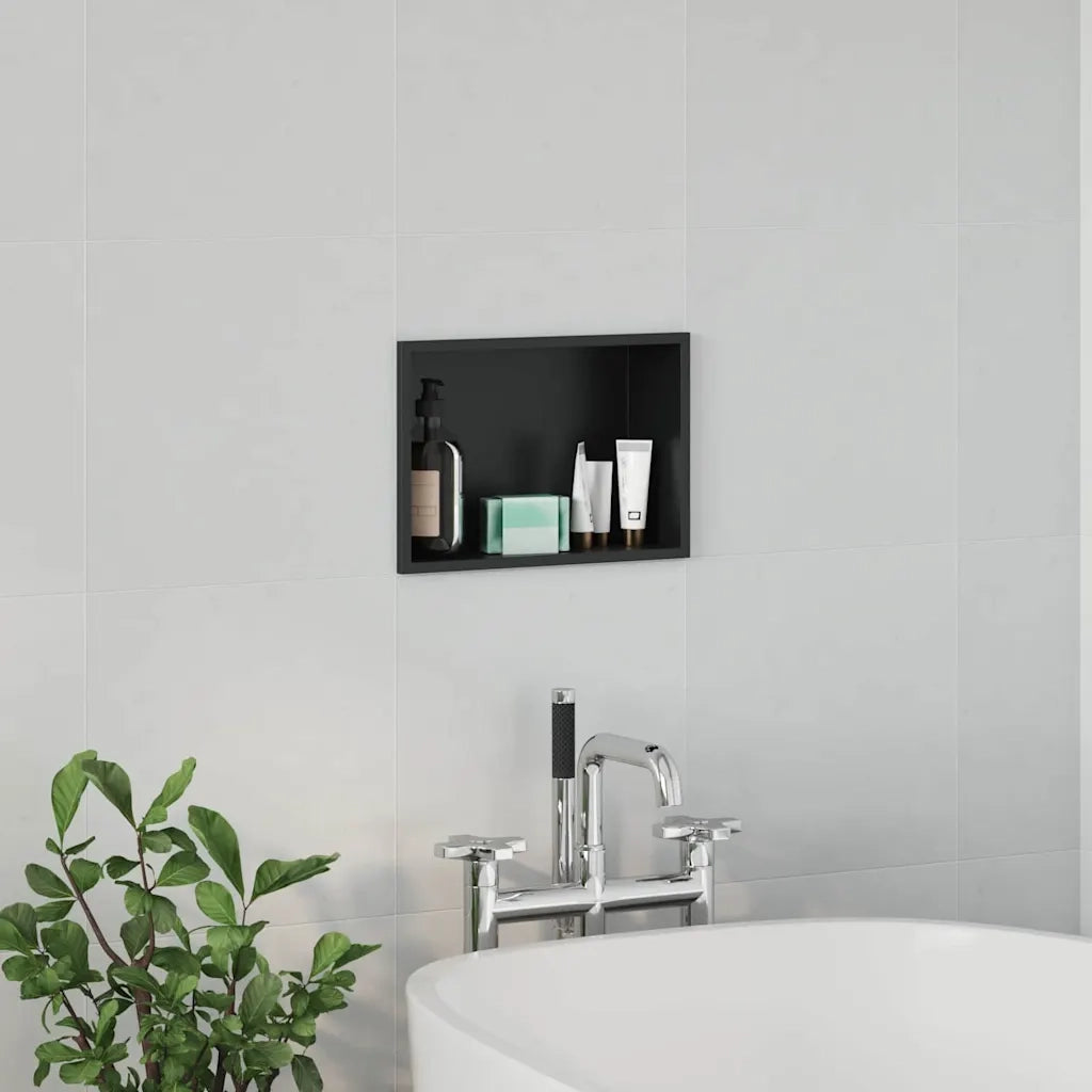 Nicchia per doccia Nero 30 x 20 x 9,5 cm Acciaio inossidabile CFW3657700