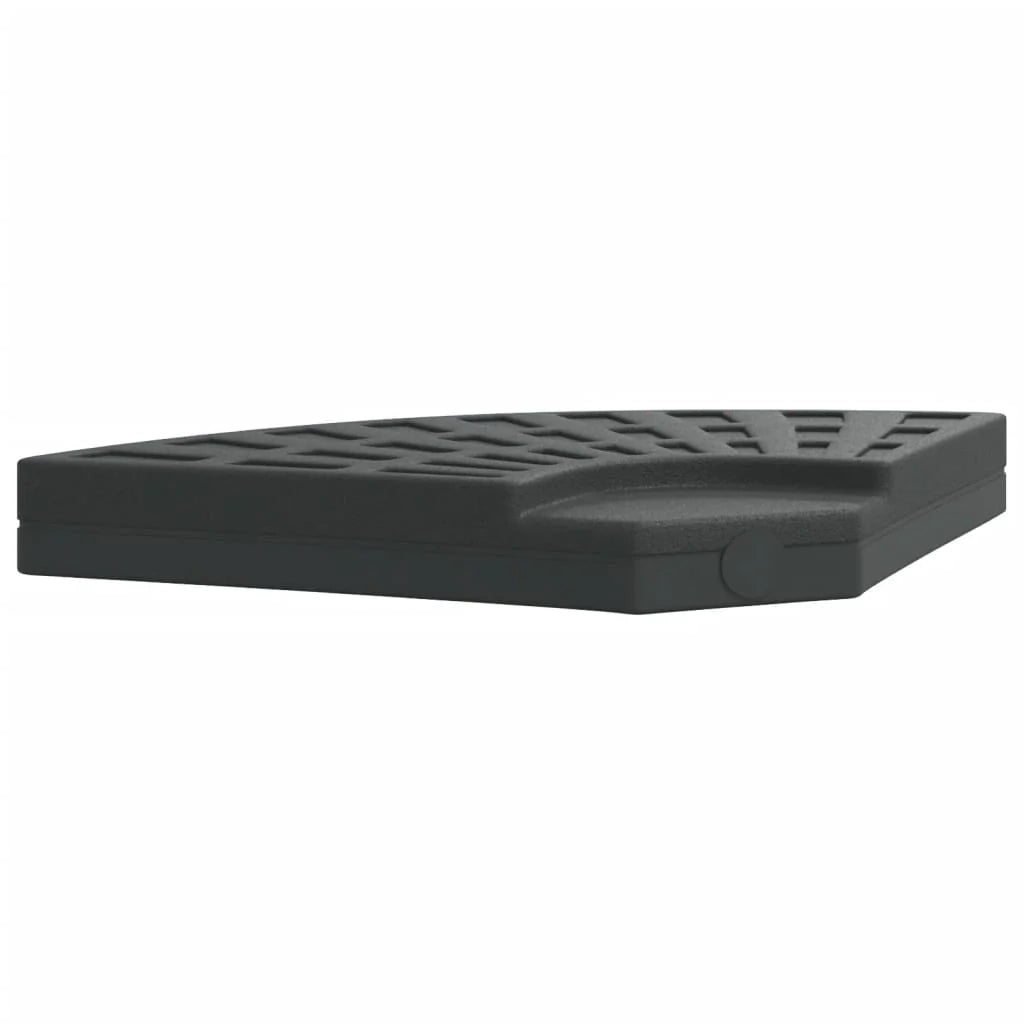 Base per ombrellone a baldacchino peso 46 x 46 x 7,5 cm stabilità eccezionale design strutturato in PE nero 02_0056659